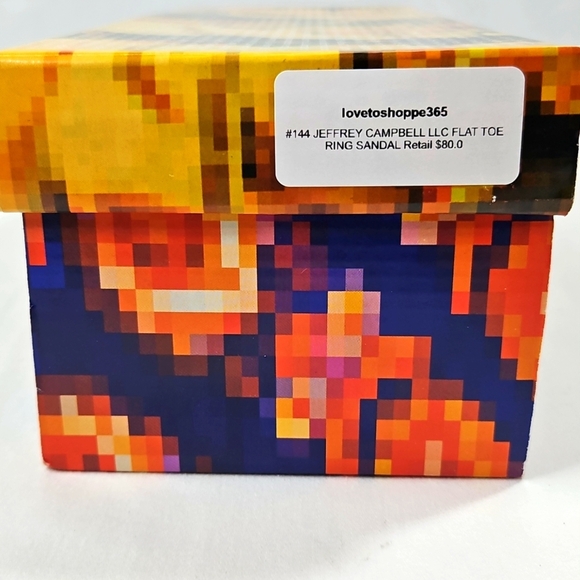 Jeffrey Campbell Black LLC FLAT TOE RING Sandals Size 6 NWT - Picture 7 of 8